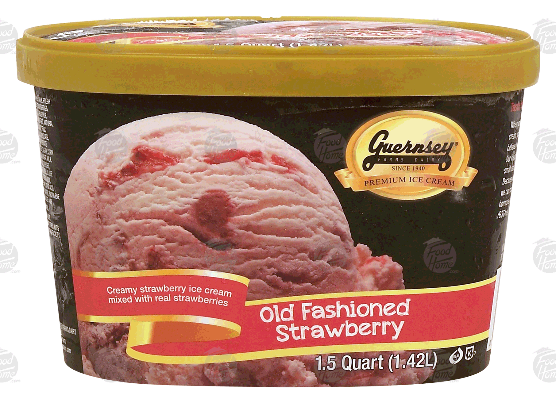 Guernsey  old fashioned strawberry ice cream Full-Size Picture